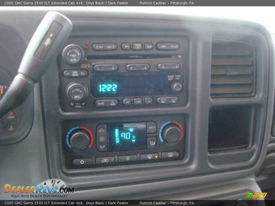 2005 GMC Sierra 1500 SLT Extended Cab 4x4 Onyx Black / Dark Pewter Photo #18