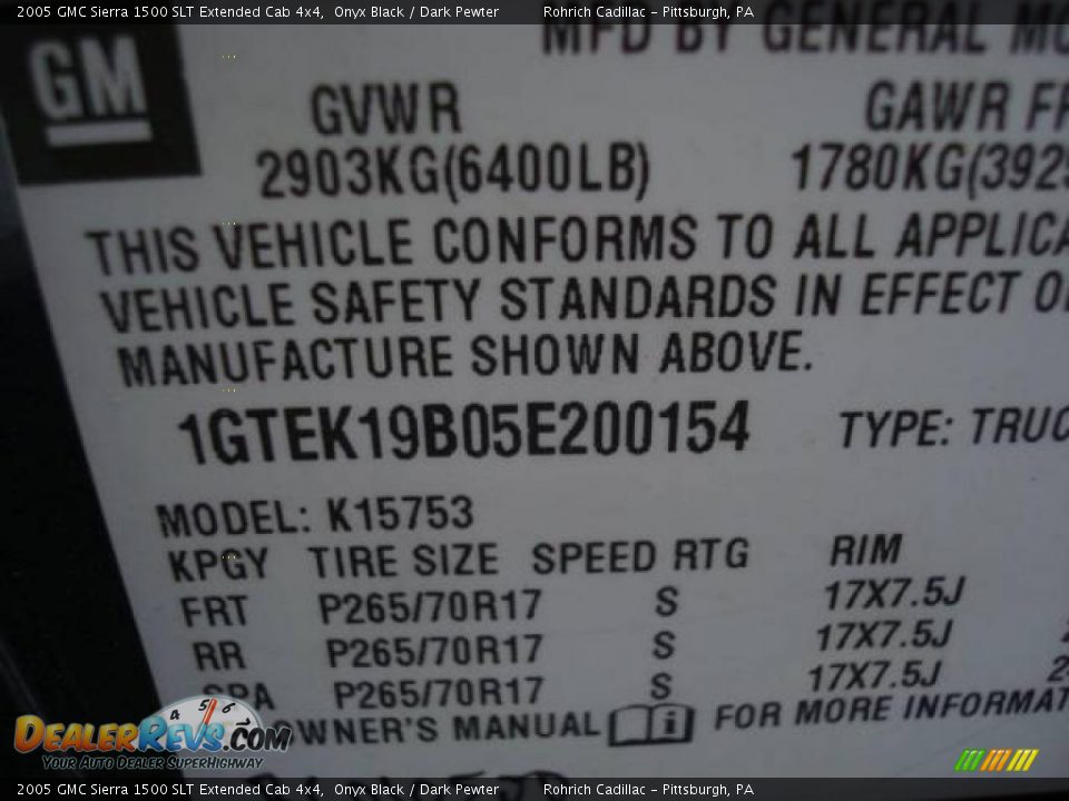 2005 GMC Sierra 1500 SLT Extended Cab 4x4 Onyx Black / Dark Pewter Photo #19