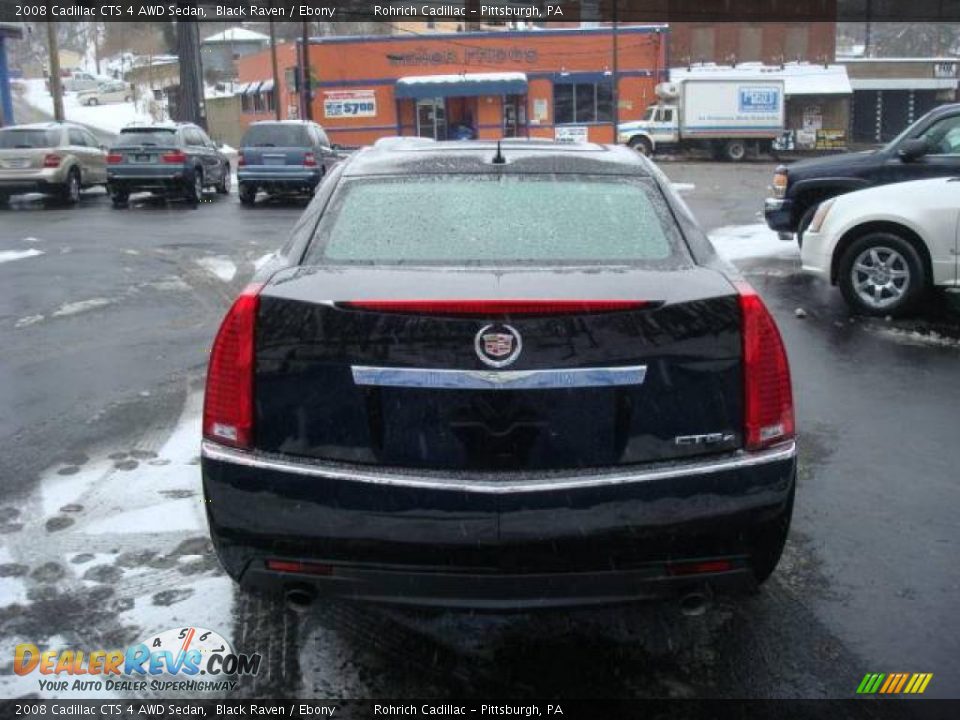 2008 Cadillac CTS 4 AWD Sedan Black Raven / Ebony Photo #4