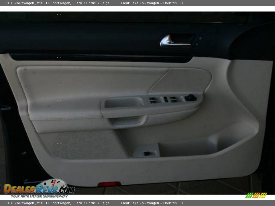 2010 Volkswagen Jetta TDI SportWagen Black / Cornsilk Beige Photo #10