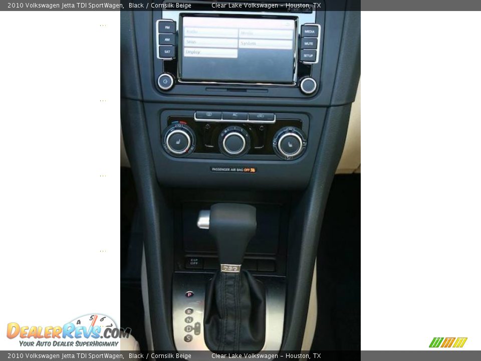 2010 Volkswagen Jetta TDI SportWagen Black / Cornsilk Beige Photo #17