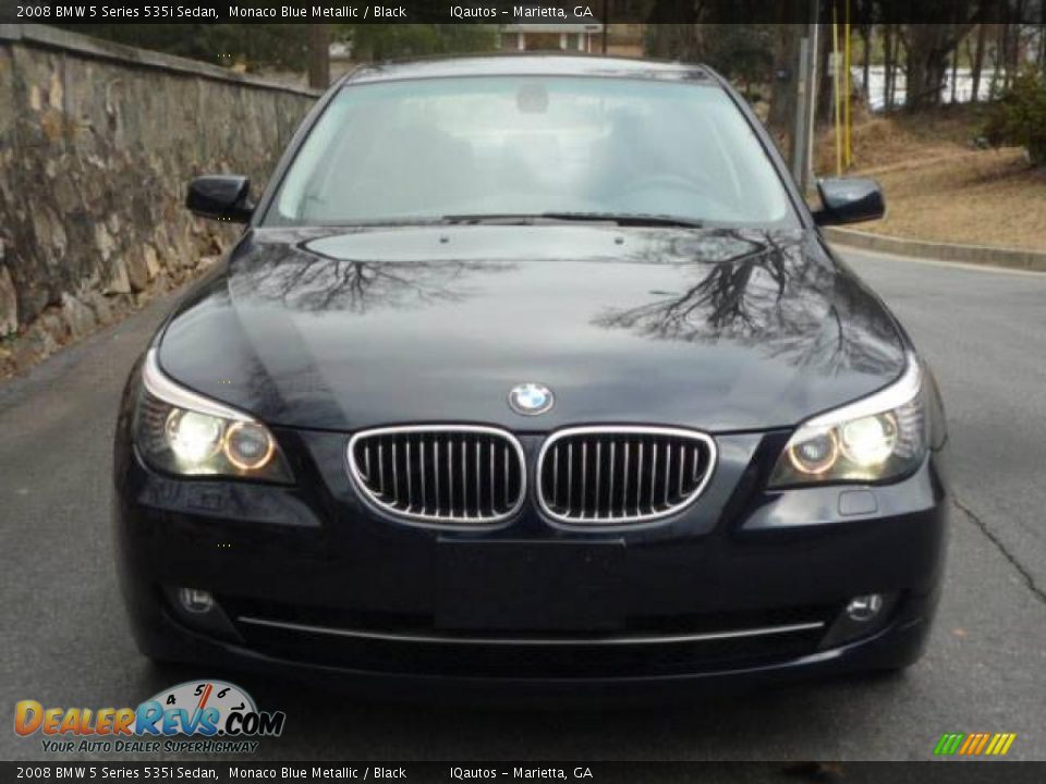 2008 BMW 5 Series 535i Sedan Monaco Blue Metallic / Black Photo #3