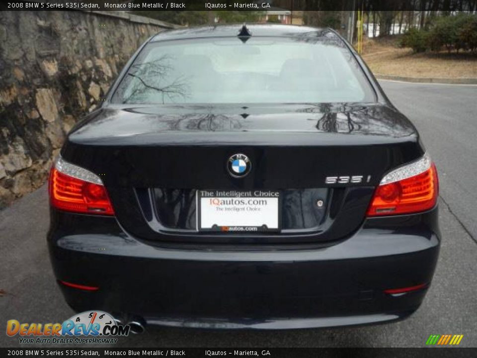 2008 BMW 5 Series 535i Sedan Monaco Blue Metallic / Black Photo #6