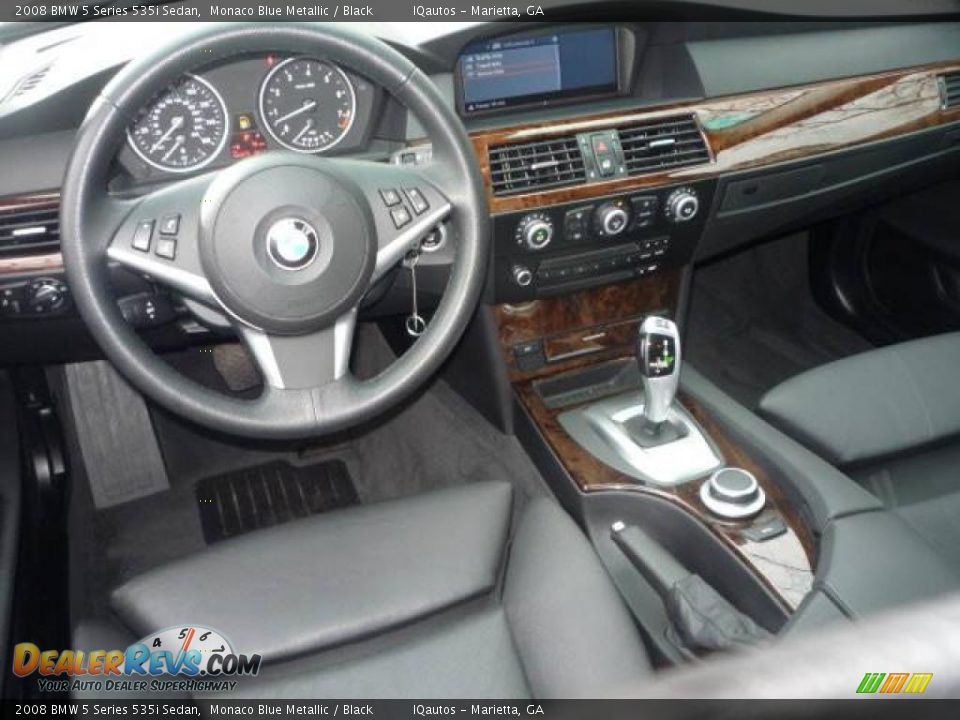 2008 BMW 5 Series 535i Sedan Monaco Blue Metallic / Black Photo #7