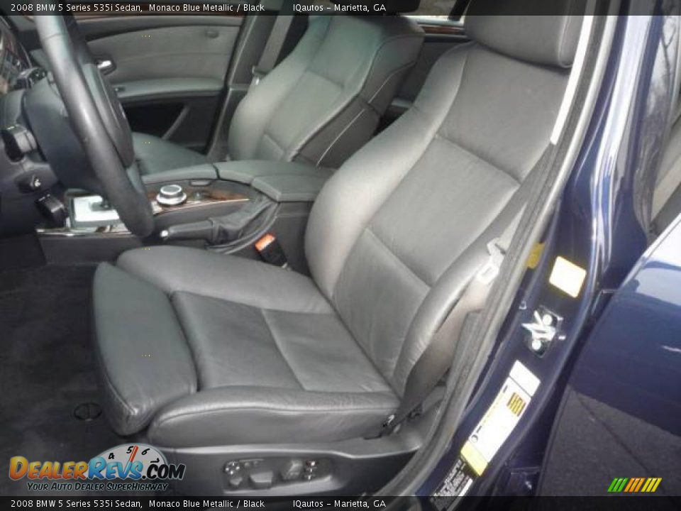 2008 BMW 5 Series 535i Sedan Monaco Blue Metallic / Black Photo #8