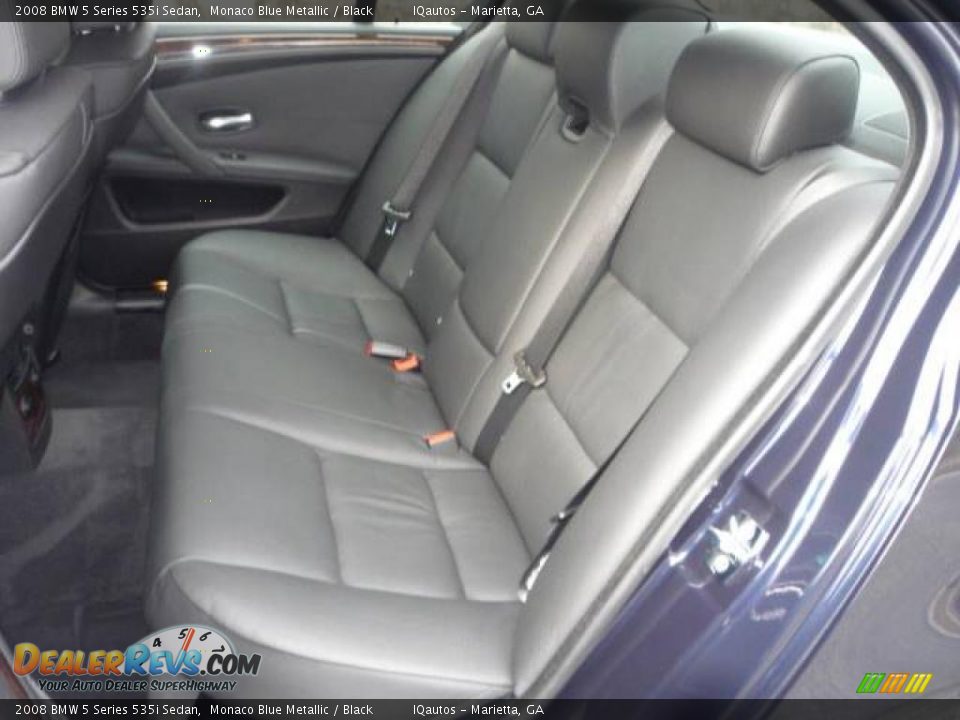 2008 BMW 5 Series 535i Sedan Monaco Blue Metallic / Black Photo #9