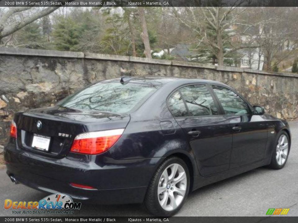 2008 BMW 5 Series 535i Sedan Monaco Blue Metallic / Black Photo #10