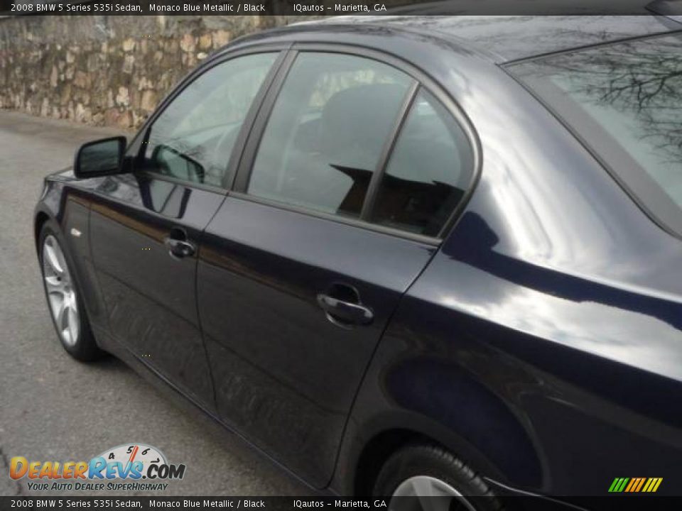 2008 BMW 5 Series 535i Sedan Monaco Blue Metallic / Black Photo #12