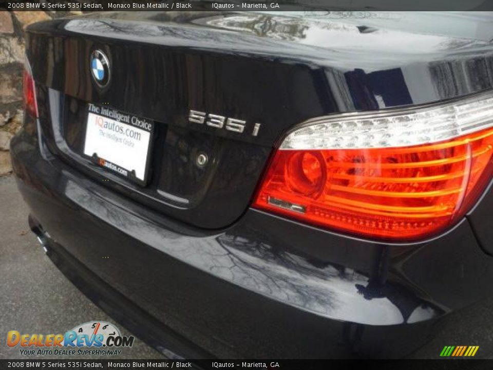 2008 BMW 5 Series 535i Sedan Monaco Blue Metallic / Black Photo #13