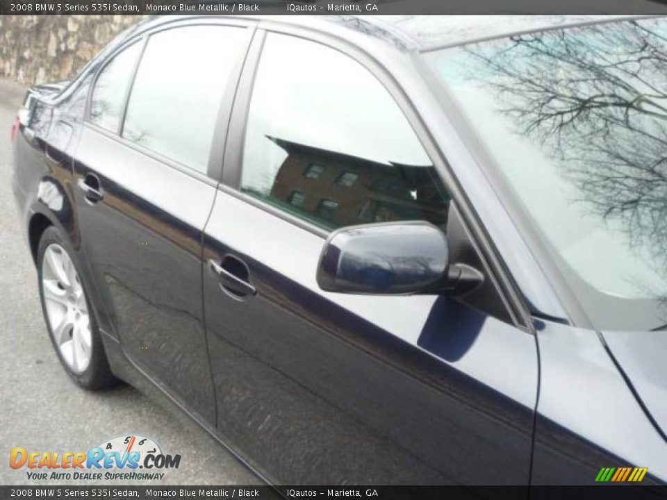 2008 BMW 5 Series 535i Sedan Monaco Blue Metallic / Black Photo #14