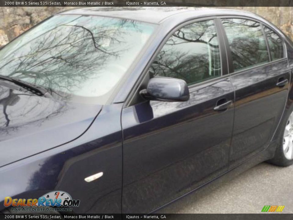 2008 BMW 5 Series 535i Sedan Monaco Blue Metallic / Black Photo #15
