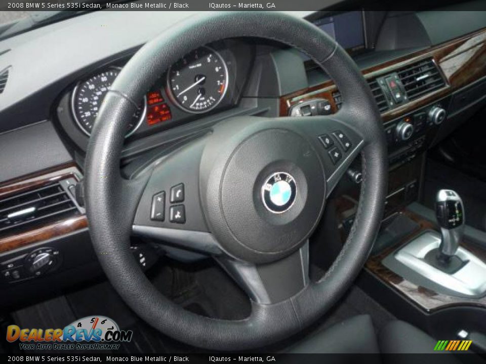 2008 BMW 5 Series 535i Sedan Monaco Blue Metallic / Black Photo #18