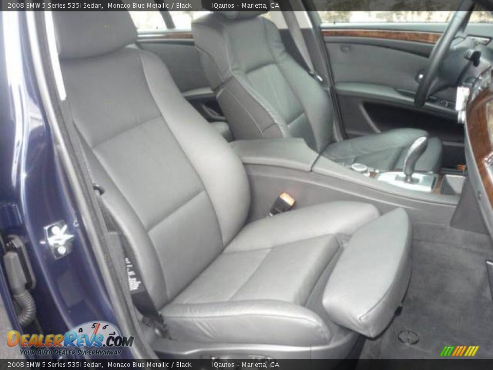 2008 BMW 5 Series 535i Sedan Monaco Blue Metallic / Black Photo #20
