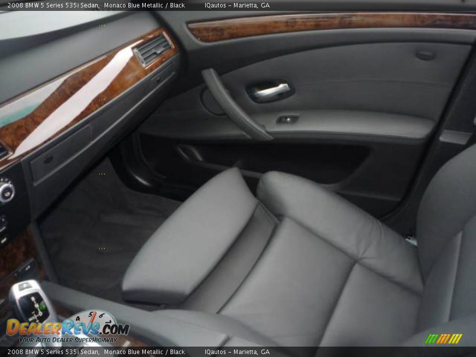 2008 BMW 5 Series 535i Sedan Monaco Blue Metallic / Black Photo #22