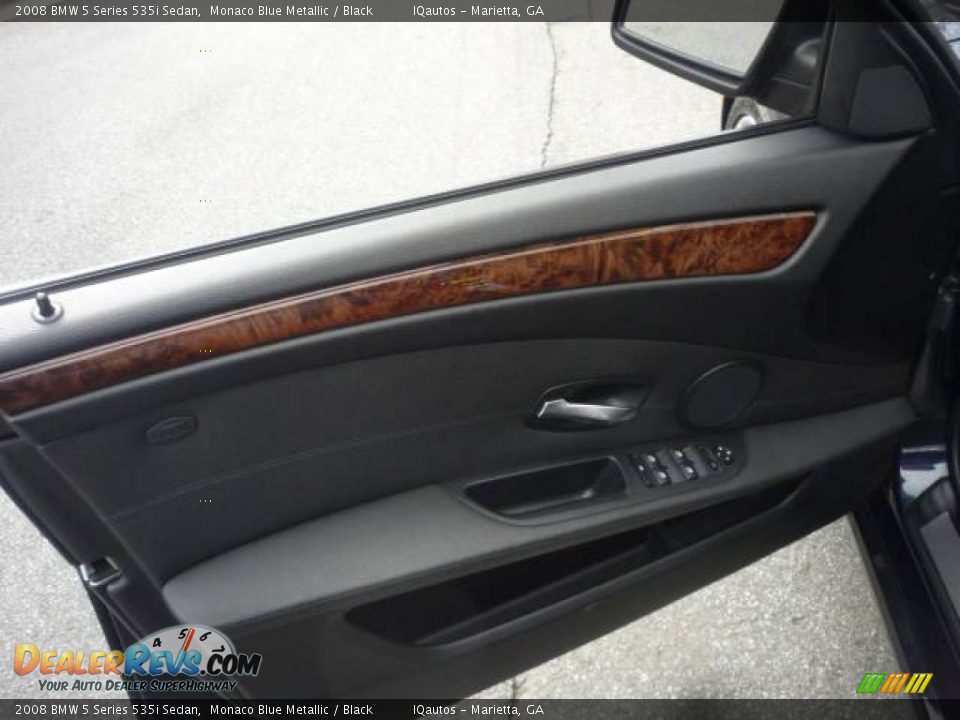 2008 BMW 5 Series 535i Sedan Monaco Blue Metallic / Black Photo #32