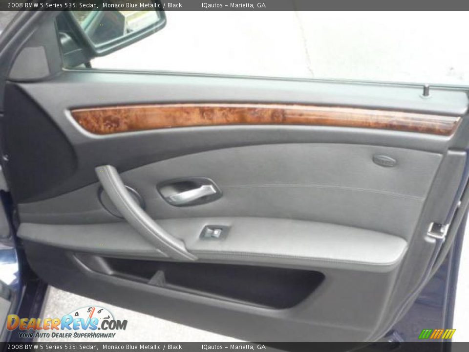2008 BMW 5 Series 535i Sedan Monaco Blue Metallic / Black Photo #33