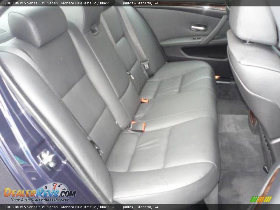 2008 BMW 5 Series 535i Sedan Monaco Blue Metallic / Black Photo #34