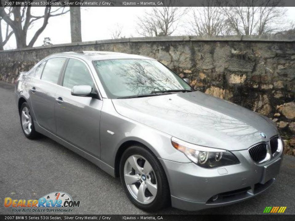 2007 BMW 5 Series 530i Sedan Silver Grey Metallic / Grey Photo #1