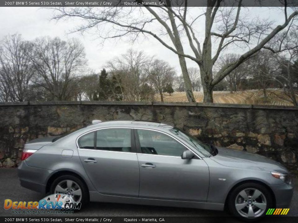 2007 BMW 5 Series 530i Sedan Silver Grey Metallic / Grey Photo #2