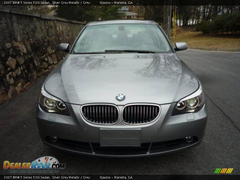 2007 BMW 5 Series 530i Sedan Silver Grey Metallic / Grey Photo #3