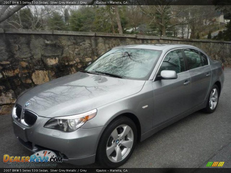 2007 BMW 5 Series 530i Sedan Silver Grey Metallic / Grey Photo #4