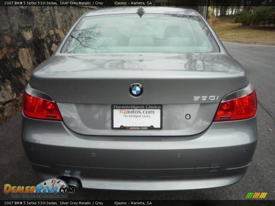 2007 BMW 5 Series 530i Sedan Silver Grey Metallic / Grey Photo #6