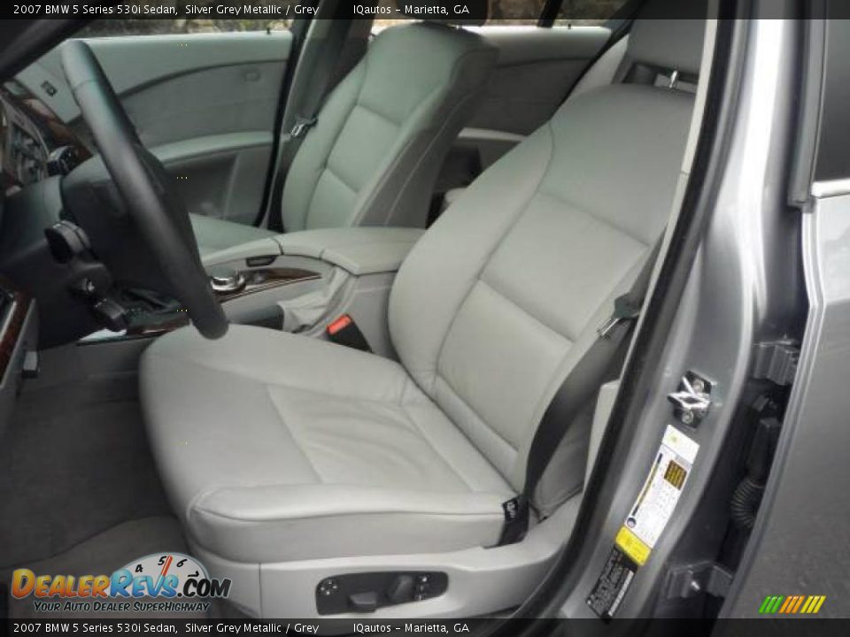 2007 BMW 5 Series 530i Sedan Silver Grey Metallic / Grey Photo #8