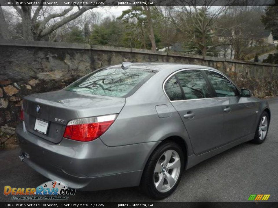 2007 BMW 5 Series 530i Sedan Silver Grey Metallic / Grey Photo #10