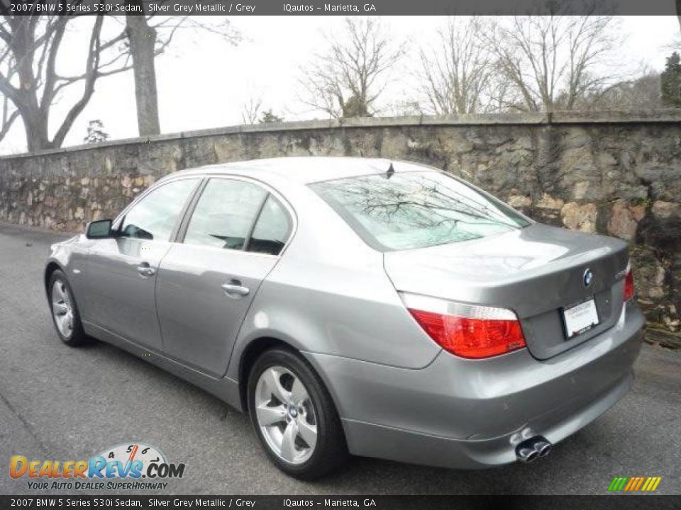 2007 BMW 5 Series 530i Sedan Silver Grey Metallic / Grey Photo #11