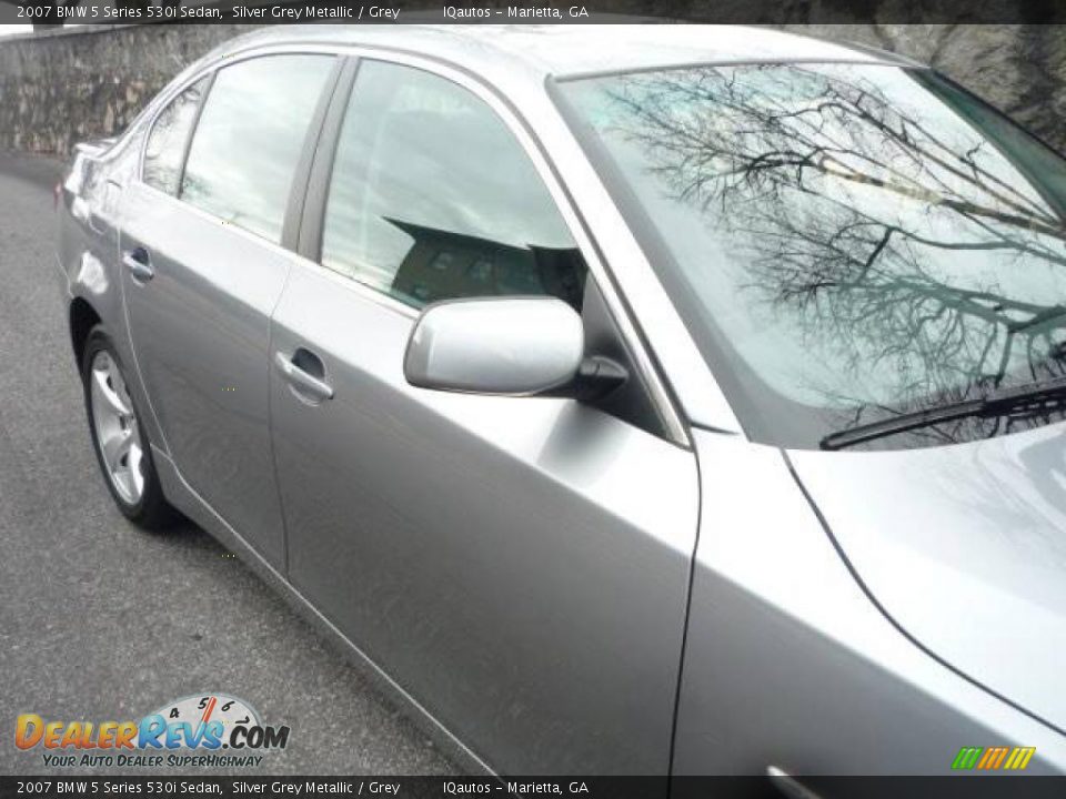 2007 BMW 5 Series 530i Sedan Silver Grey Metallic / Grey Photo #12