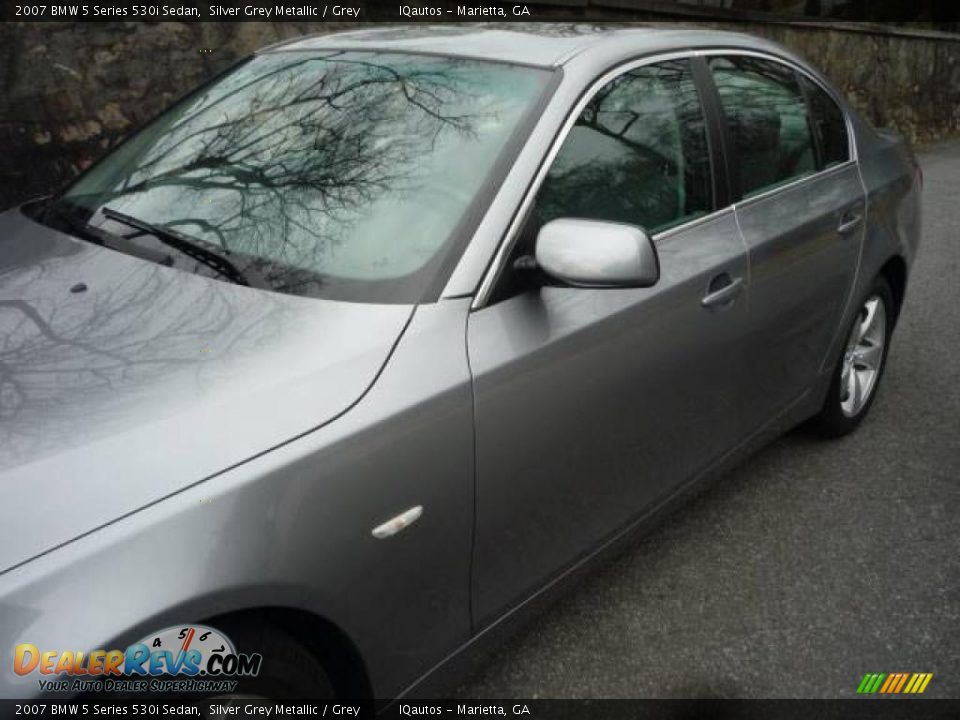 2007 BMW 5 Series 530i Sedan Silver Grey Metallic / Grey Photo #13