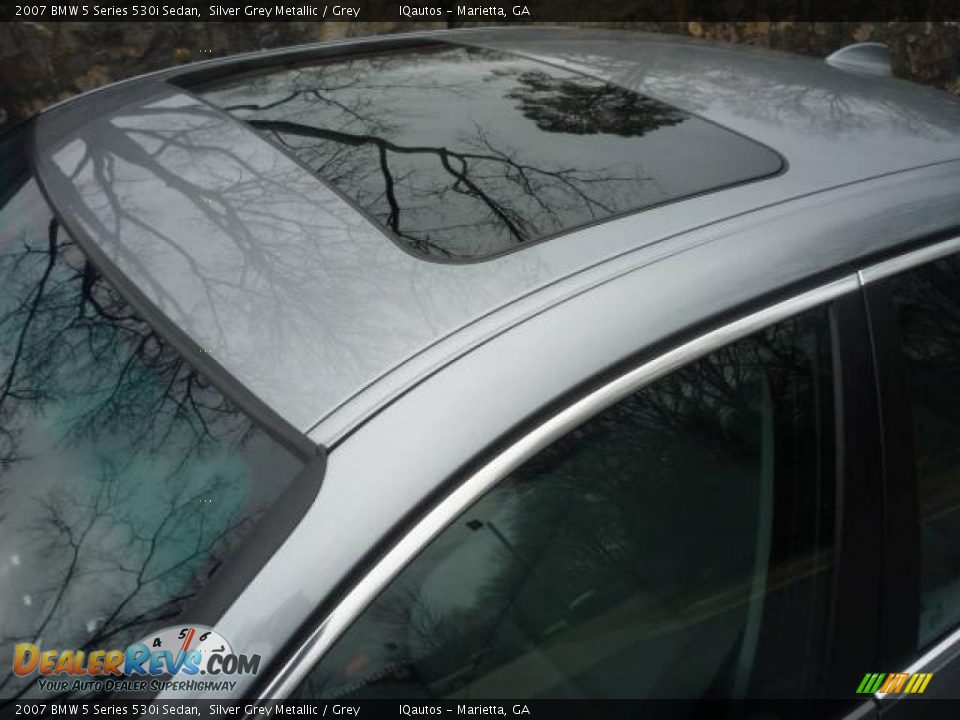2007 BMW 5 Series 530i Sedan Silver Grey Metallic / Grey Photo #14