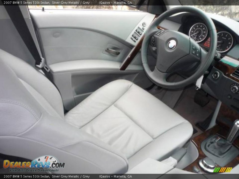 2007 BMW 5 Series 530i Sedan Silver Grey Metallic / Grey Photo #16