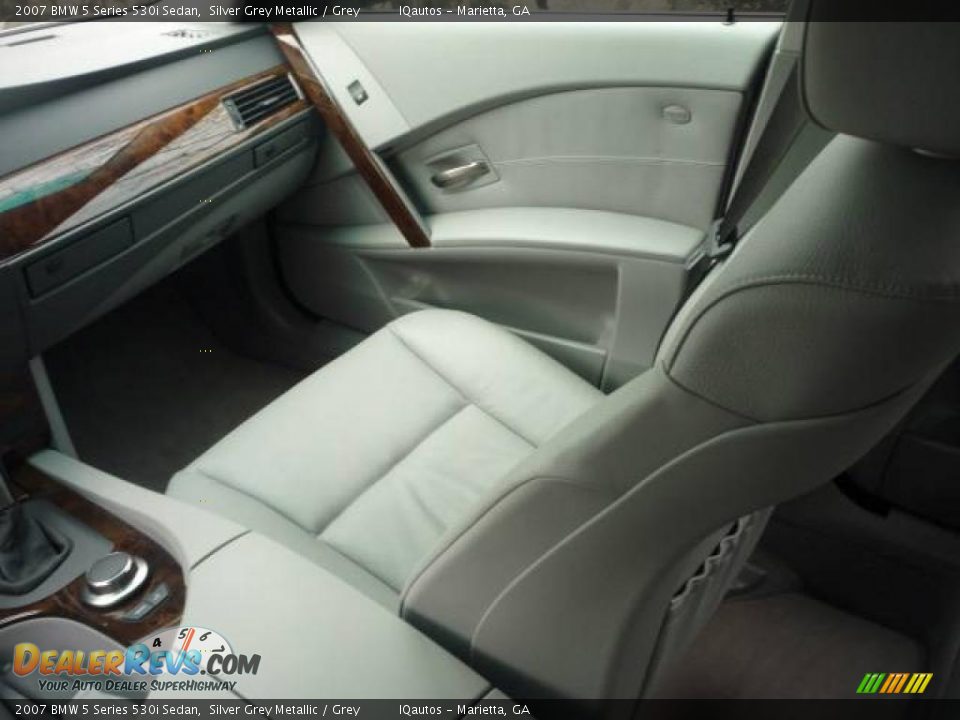 2007 BMW 5 Series 530i Sedan Silver Grey Metallic / Grey Photo #17