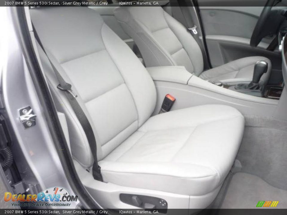 2007 BMW 5 Series 530i Sedan Silver Grey Metallic / Grey Photo #18