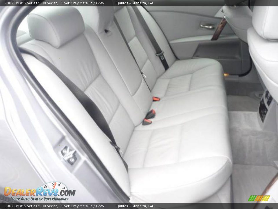 2007 BMW 5 Series 530i Sedan Silver Grey Metallic / Grey Photo #25