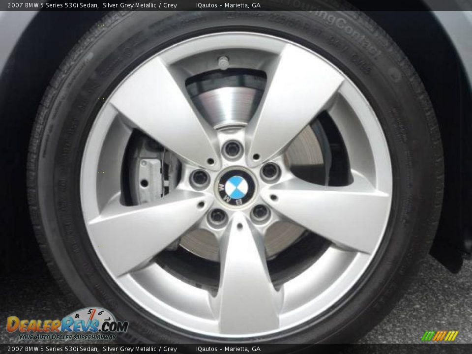 2007 BMW 5 Series 530i Sedan Silver Grey Metallic / Grey Photo #31