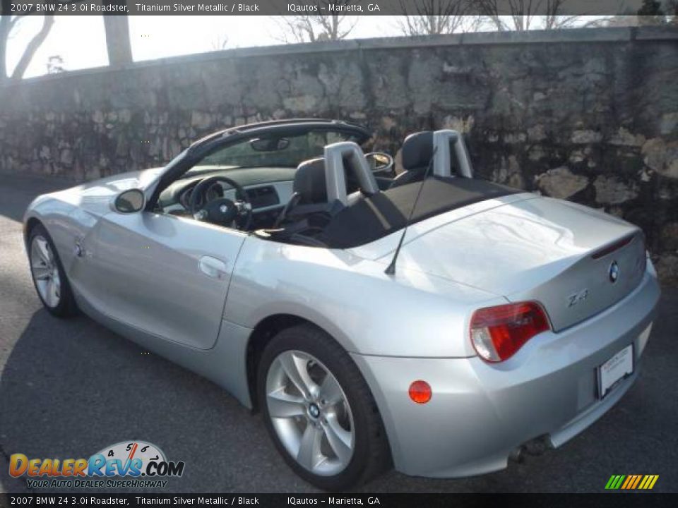 2007 BMW Z4 3.0i Roadster Titanium Silver Metallic / Black Photo #3