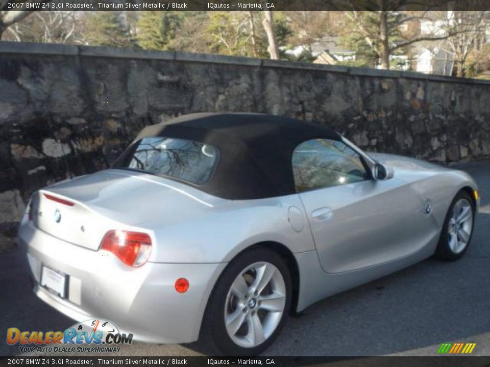 2007 BMW Z4 3.0i Roadster Titanium Silver Metallic / Black Photo #4