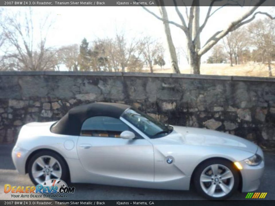 2007 BMW Z4 3.0i Roadster Titanium Silver Metallic / Black Photo #5
