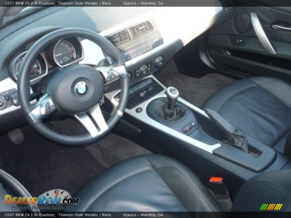 2007 BMW Z4 3.0i Roadster Titanium Silver Metallic / Black Photo #9