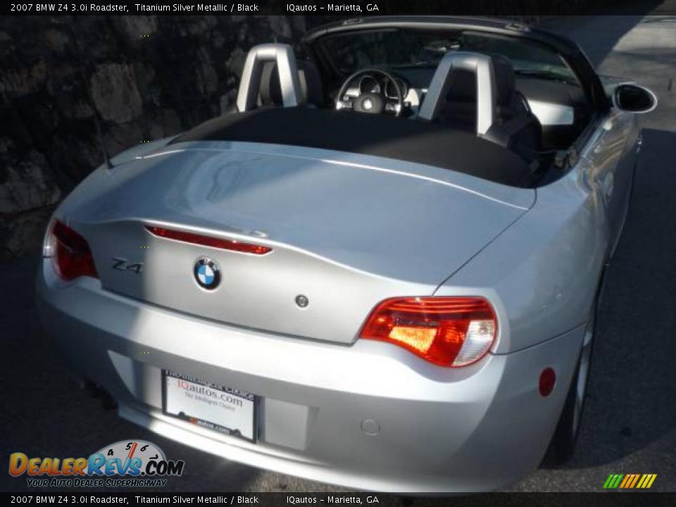 2007 BMW Z4 3.0i Roadster Titanium Silver Metallic / Black Photo #12