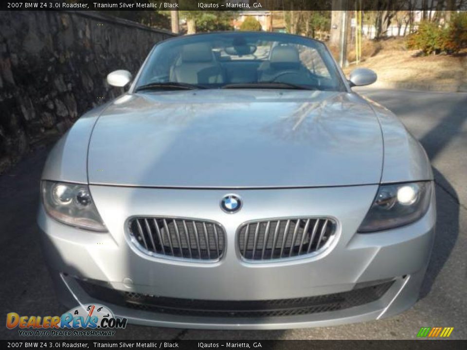 2007 BMW Z4 3.0i Roadster Titanium Silver Metallic / Black Photo #13
