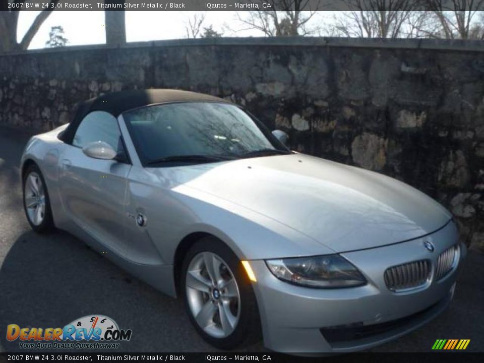2007 BMW Z4 3.0i Roadster Titanium Silver Metallic / Black Photo #14