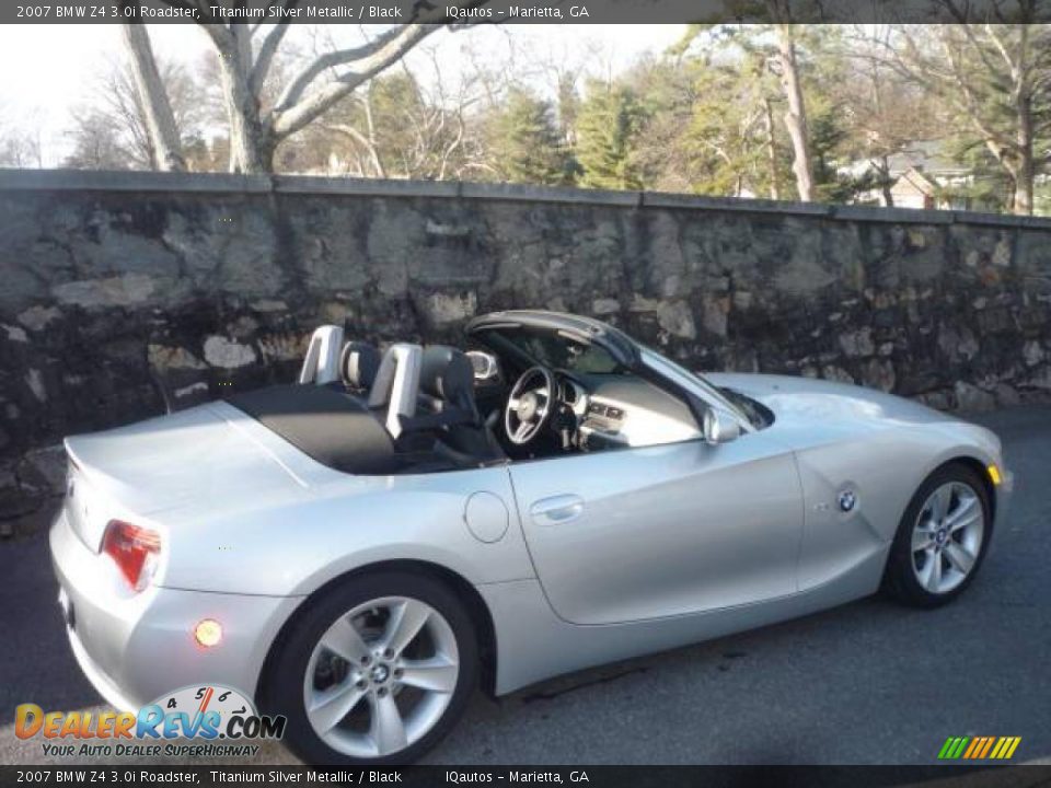 2007 BMW Z4 3.0i Roadster Titanium Silver Metallic / Black Photo #15