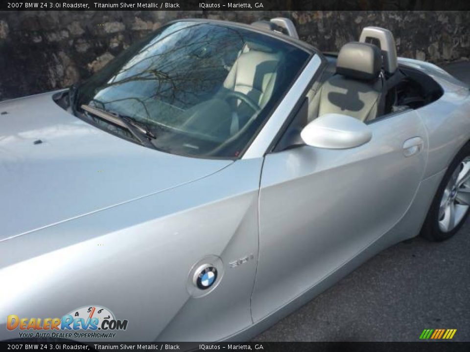 2007 BMW Z4 3.0i Roadster Titanium Silver Metallic / Black Photo #16