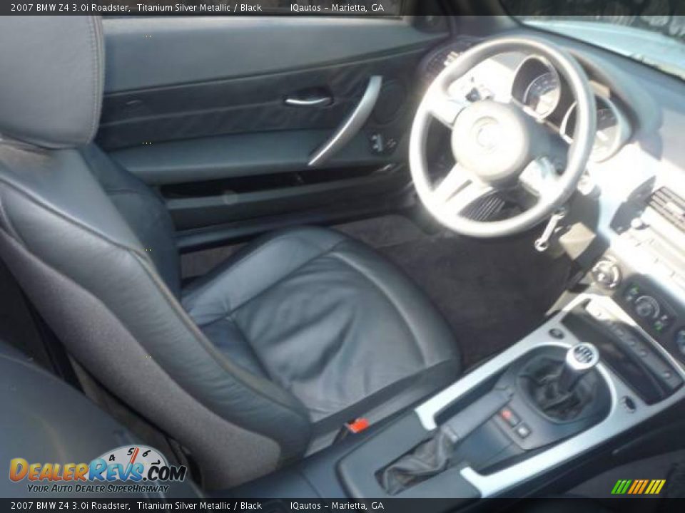 2007 BMW Z4 3.0i Roadster Titanium Silver Metallic / Black Photo #23