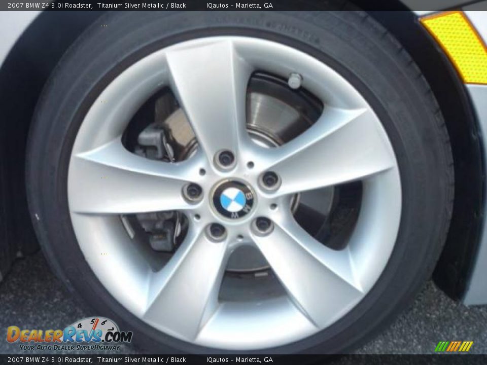 2007 BMW Z4 3.0i Roadster Titanium Silver Metallic / Black Photo #26