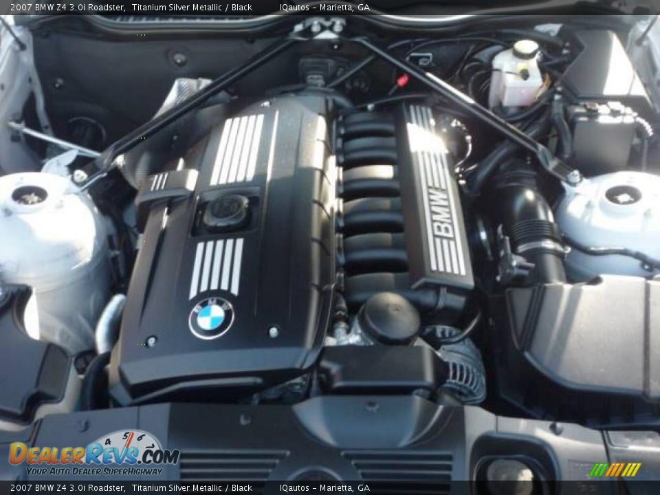 2007 BMW Z4 3.0i Roadster Titanium Silver Metallic / Black Photo #27
