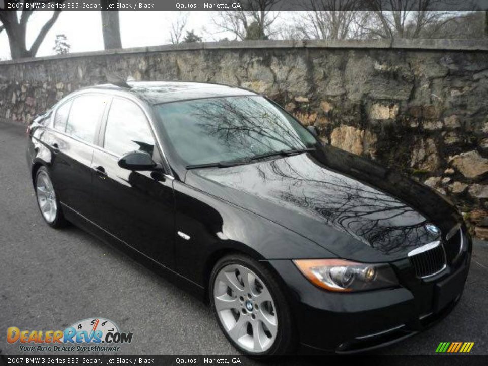 2007 BMW 3 Series 335i Sedan Jet Black / Black Photo #1